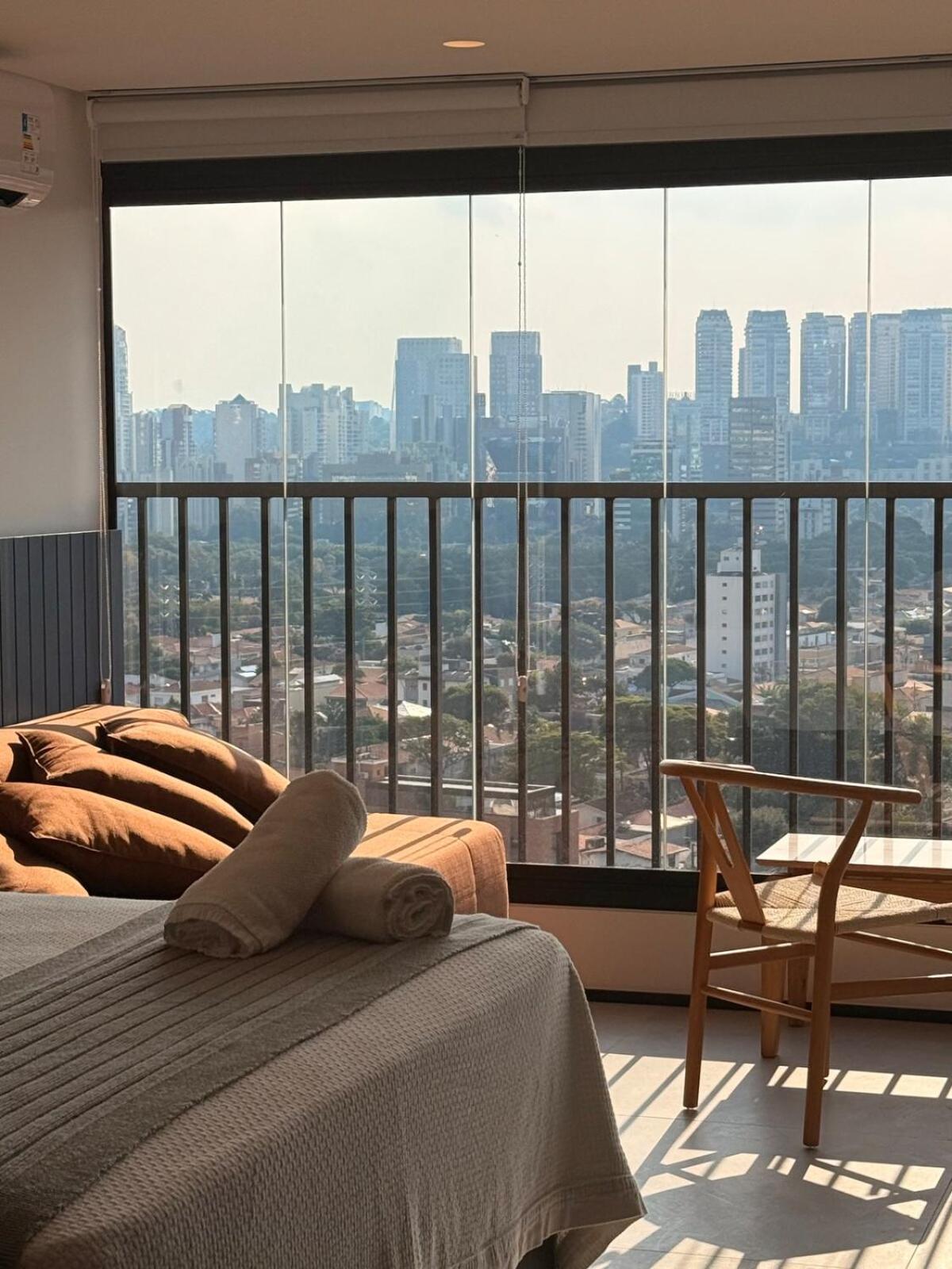 Apartamento Com Estacao De Trabalho E Vista Proximo A Faria Lima E Congonhas San Paolo Esterno foto