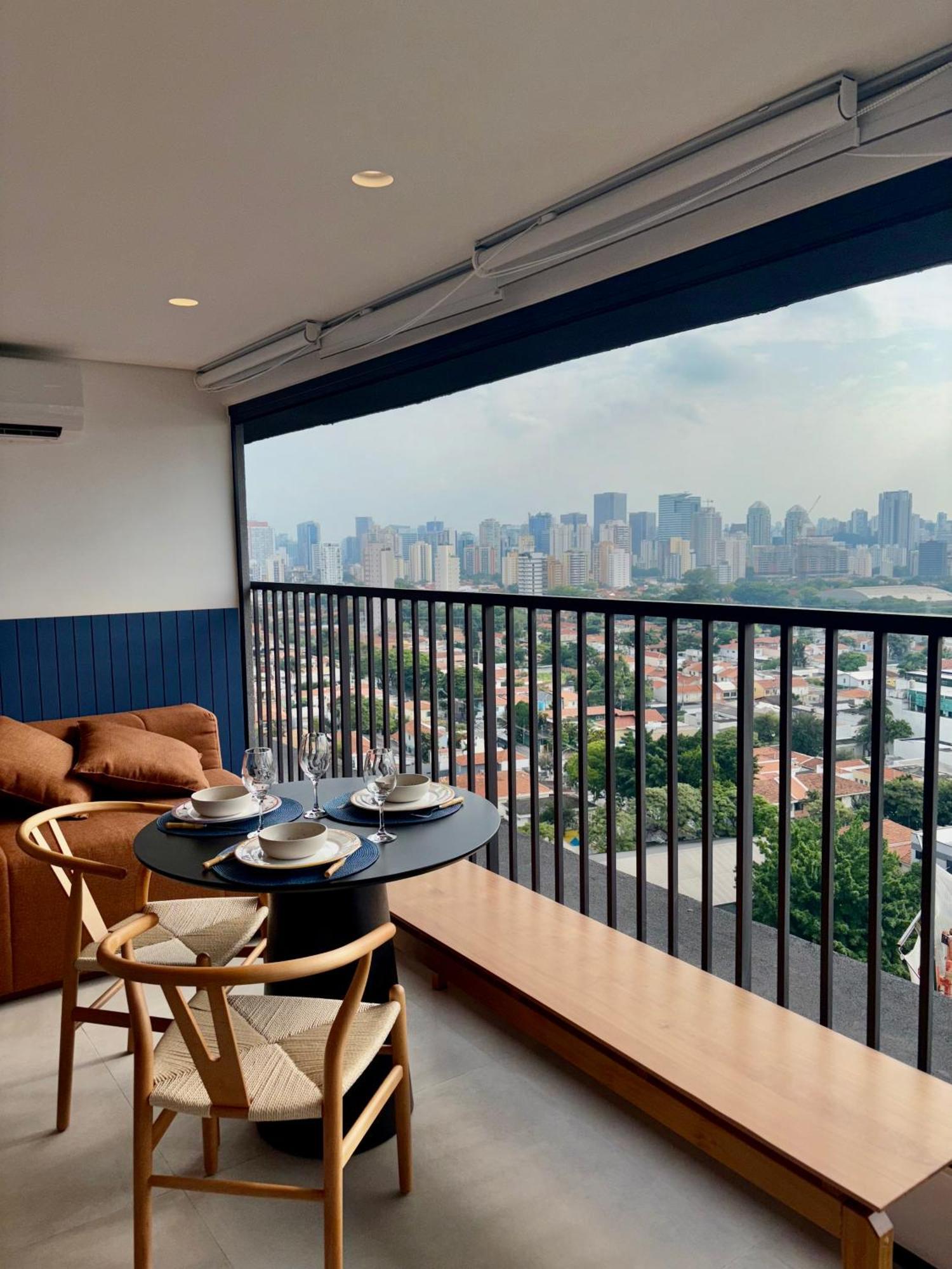 Apartamento Com Estacao De Trabalho E Vista Proximo A Faria Lima E Congonhas San Paolo Esterno foto